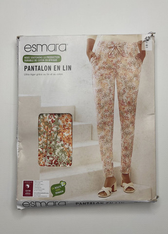Комбинированные повседневный, кэжуал демисезонные зауженные брюки Esmara