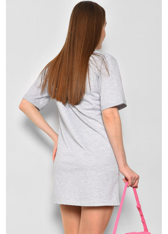 Жіноча туніка з тканини лакоста світло-сірого кольору. Let's Shop (351851239)