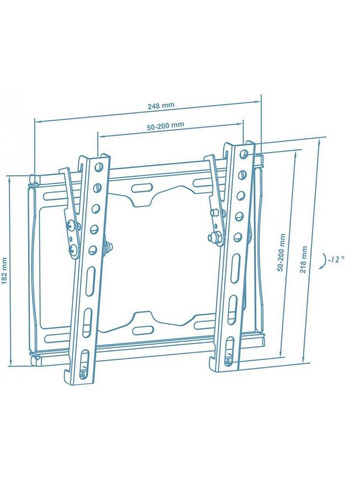 Кріплення ТВ TV-20B 15"-42" Walfix (330830184)