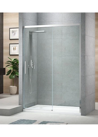 Дверь в нишу SR SD05-140x200-TR-01 прозрачное стекло Easy Clean 6мм, хром (KR5406) KOER (392433159)