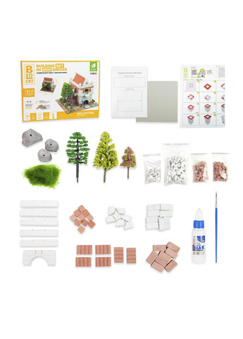 Строительный набор для творчества из мини-кирпичиков BLOCKY Мини-Коттедж цвет разноцветный ЦБ-00260092 Strateg (301640227)