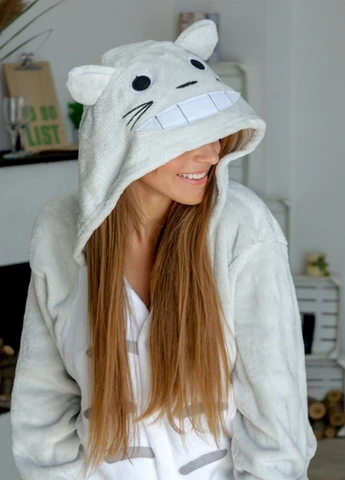 Піжама кігурумі жіноча Kigurumi Кіт Тоторо Біла Кигуруми Кот Тоторо (308205593)