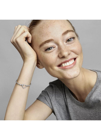 Серебряный Браслет Пандора с открывающейся застежкой-сердцем 599539C00 Kabluchka (355347416)