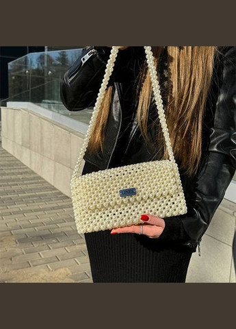 Сумка женская айвори ручная работа из бусинок 035 Linel (337342854)