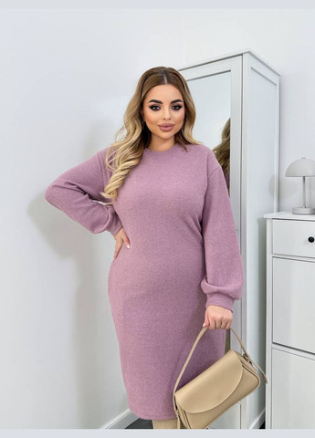 Сиреневое теплое ангорове платье No Brand