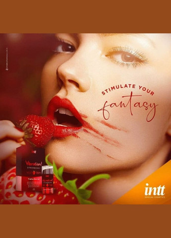 Жидкий вибратор Vibration Strawberry 15 мл Intt (315782669)