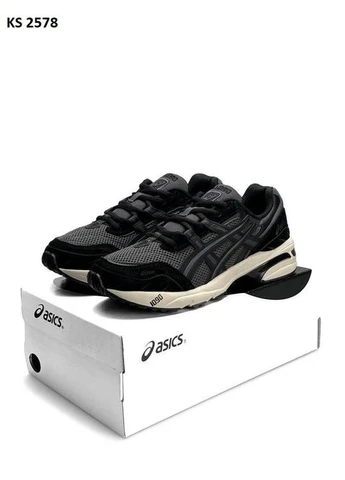 Чорні кросівки чоловічі asics gel-1090 black white асікс гель 1090 демісезон No Brand