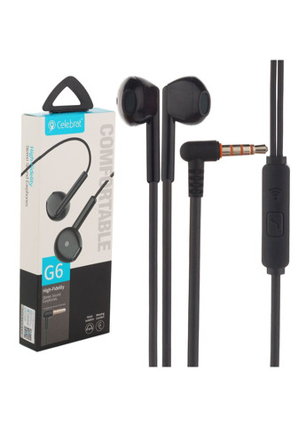 Навушники пластикові G6 чорні Celebrat (280876815)