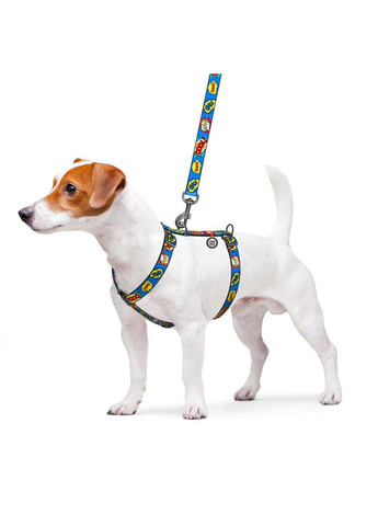 Шлея для собак анатомическая H-образная Nylon ВАУ пластиковый фастекс М Ш 20 мм А 40-70 В 50-80 WAUDOG (292175257)