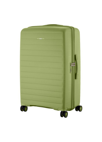 Валіза, Aero, поліпропілен, велика, 99/119 л, TSA, 4 колеса, EXP, оливково-зелений 2E (370618123)