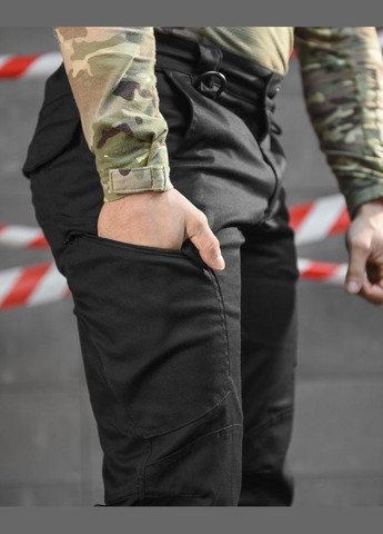Тактичні штани демісезонні рип-стоп чорні No Brand (316039095)
