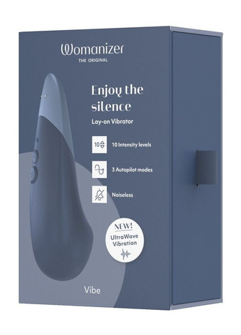 Минивибратор Vibe Dark Blue, 3 авторежима + 10 уровней интенсивности - CherryLove Womanizer (366962733)