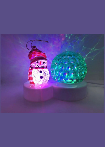 Светодиодный диско шар + Снеговик, светильник новогодний Digital (371797496)