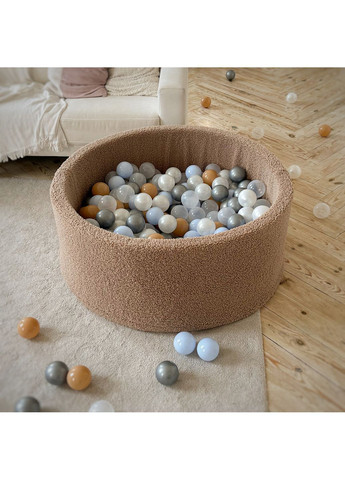 Дитячий сухий басейн з хутра Тедді (100х40 см) JoyfulKids (370665073)