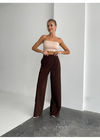 Жіночі брюки палаццо з ефектом запаху MonCher (351554797)