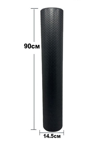 Масажний ролик Foam Roller 90 см Чорний EasyFit (365549575)