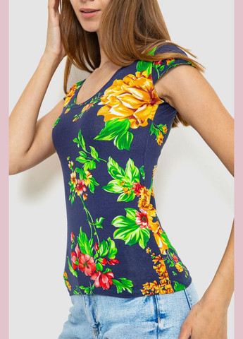 Комбінована жіноча футболка з квітковим принтом Ager 186R122