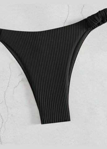 Черный летний купальник женский раздельный, бандо No Brand