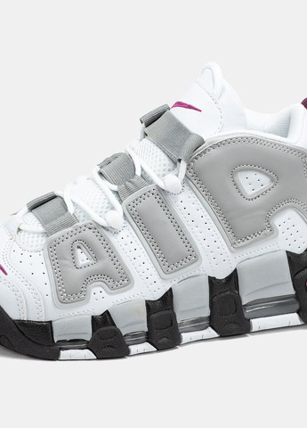 Кроссовки женские и мужские Nike Air More Uptempo 96 White Grey Black | Найк Аир Море Аптемпо 96 белые No Brand белые демисезоны (339604495)