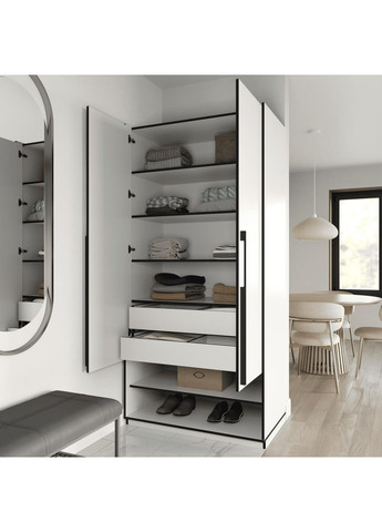 Шафа розпашна на дві дверки з полицями та шухлядами R-0003 від Аппалачі MORELI (335423129)