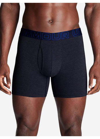 Труси UA Underwear Boxers UA PERFORMANCE COTTON - SOLID 6 3PK Синій, Сірий, Темно-синій Under Armour (367589961)