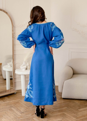 Синяя платье Vyshyvanka узор украинская символика (331290991)