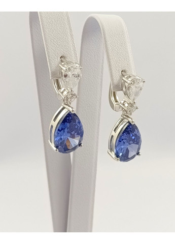 Серебряные серьги с танзанитом СТ349/ц-тз Shatlen Сережки (356180745)