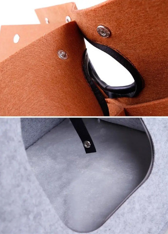 Переноска будиночок складна з фетру з кнопками для транспортування тварин кішок собак 40×40×42 см (481226-Prob) Сіра Unbranded (357588575)