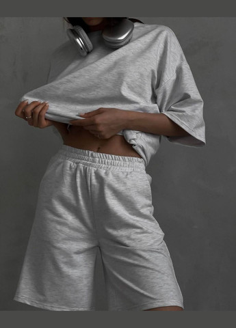 Женский серый-меланж костюм No Brand (342718105)