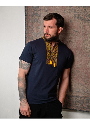 Черная вышиванка sea and yellow No Brand