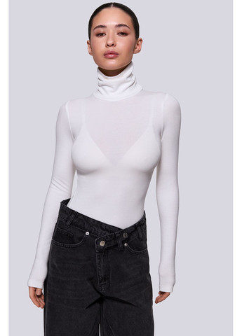 Боди с высоким воротником XS Серый меланж 82 Papaya (371770691)