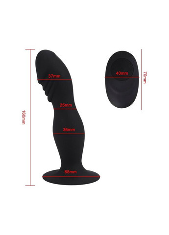 Вибрационный фаллоимитатор для массажа простаты 10 скоростей с пультом ДУ L160*D35 mm YUNMAN (306854891)