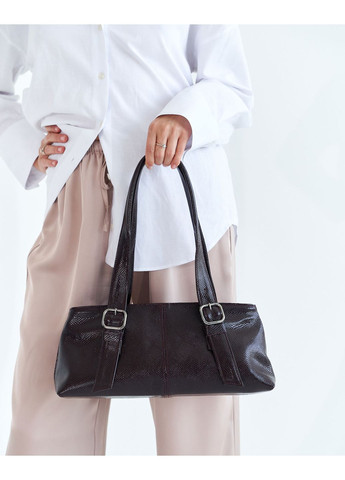 Шкіряна жіноча сумка бордова Amara з натуральної шкіри для жінок з блискавкою та одним відділенням ProDobro (367264334)