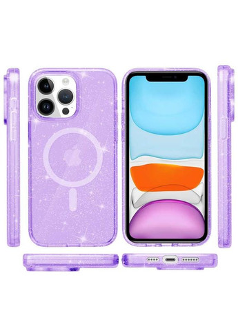 Чохол TPU Galaxy Sparkle (MagFit) для Apple iPhone 13 Pro (6.1") Пурпуровий Epik (372973095)