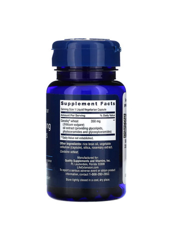 Натуральная добавка Skin Restoring Ceramides, 30 вегакапсул Life Extension (293419669)