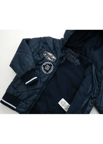 Темно-синя демісезонна куртка стьобана (3608-92b-blue) Verscon