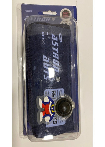 Пенал-косметичка 2 змійки Космонавт зі світлом 881, синій No Brand (289362194)
