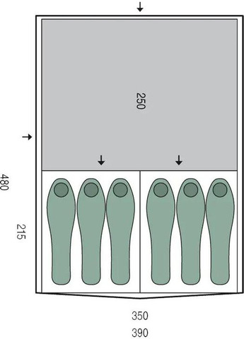 Палатка Interval 6 к:green Pinguin (316533708)