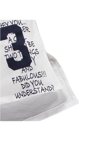 Комбінований літній костюм легкий для дівчинки футболка та легінси 201miem008-286 білий з синім MEK