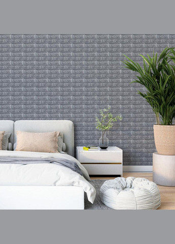 Самоклеящаяся 3D панель под серебряный кирпич в рулоне 3080x700x3мм R017-3 (3DPanda-1445) Sticker Wall (323155480)