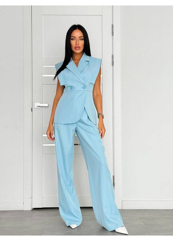 Костюм костюмка брюки прямые и жилет на запах Україна (349360107)