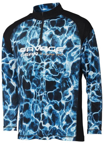 Комбинированная реглан arine uv long sleeve tee sea blue Savage Gear