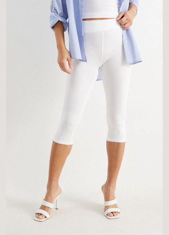 Белые летние леггинсы капри C&A