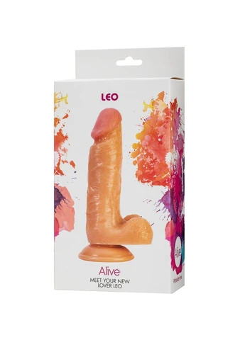 Фаллоимитатор с мошонкой Leo, диаметр 3,8 см, ПВХ Alive (335391788)