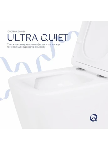 Унітаз підвісний Crow безобідковий з сідінням Soft-close QT05335171W Qtap (392429001)