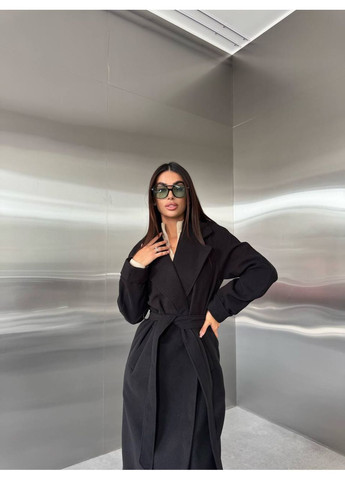 Чорне демісезонне Жіноче пальто FINO Mode