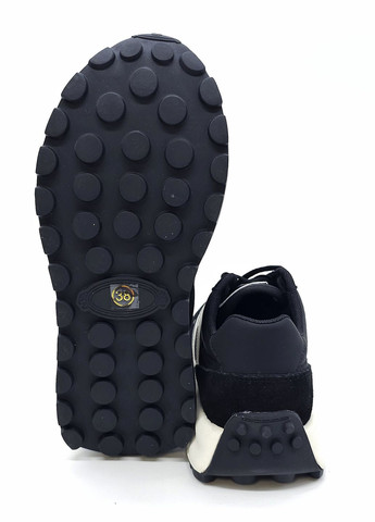 Черные всесезонные женские кроссовки черные кожаные l-11-54 23 см(р) Lonza