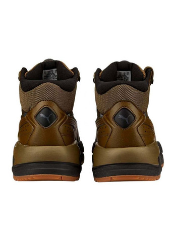 Зеленые всесезонные кроссовки мужские x-ray speed mid wtr 385869 03 зима кожа текстиль мембрана золотистые Puma