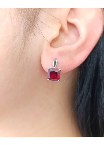 Срібні сережки з гранатом "Nano" СТ104/с Shatlen Сережки (356180705)