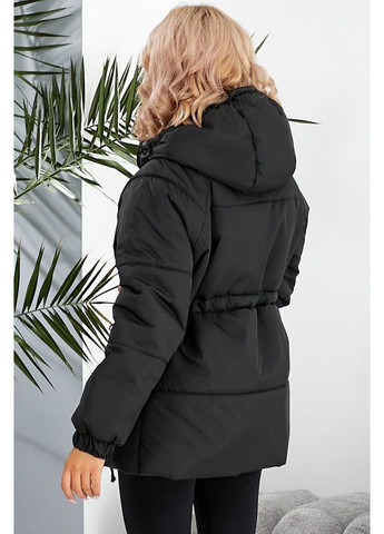 Черная демисезонная куртка женская демисезонная черного цвета Let's Shop